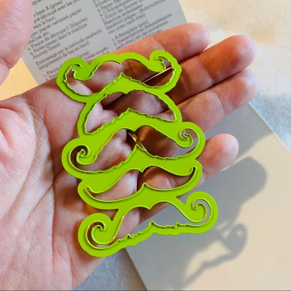 COPY - New Spellbinders furry mustache die cut scrapbook. Copy